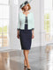Condici navy and mint mother of the bride outfit with jacket
