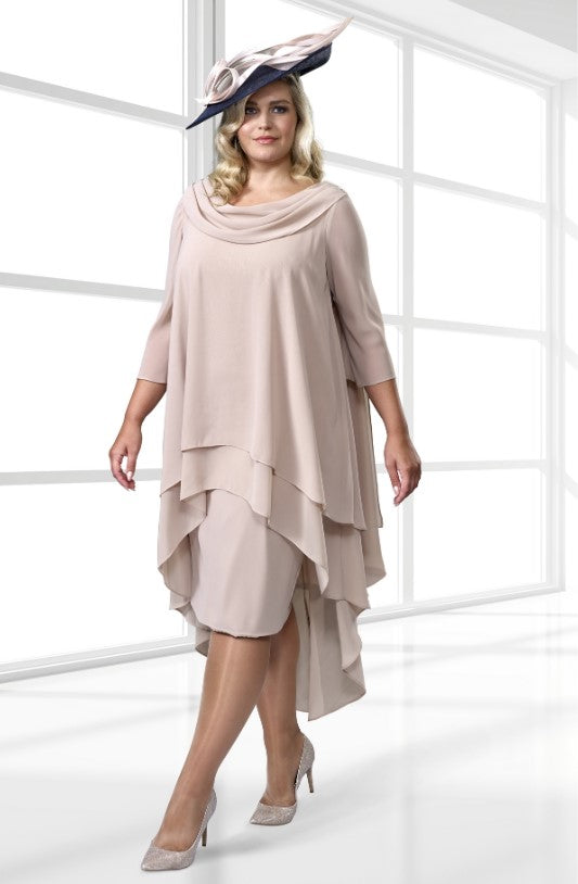 Plus Size Mother Of The Bride Dress - Sage Green Lace Cape Chiffon Formal Gown Knee Length Mom Of Bride Dress Plus Size Mother Of The Bride Dress - Sage Green Lace Cape Chiffon Formal Gown Knee Length Mom Of Bride Dress