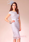 Lace dress and jacket in blush - 1201000 - Sizes 20 and 22 small cut