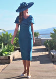Couture Club V-neck mother of the bride midi dress