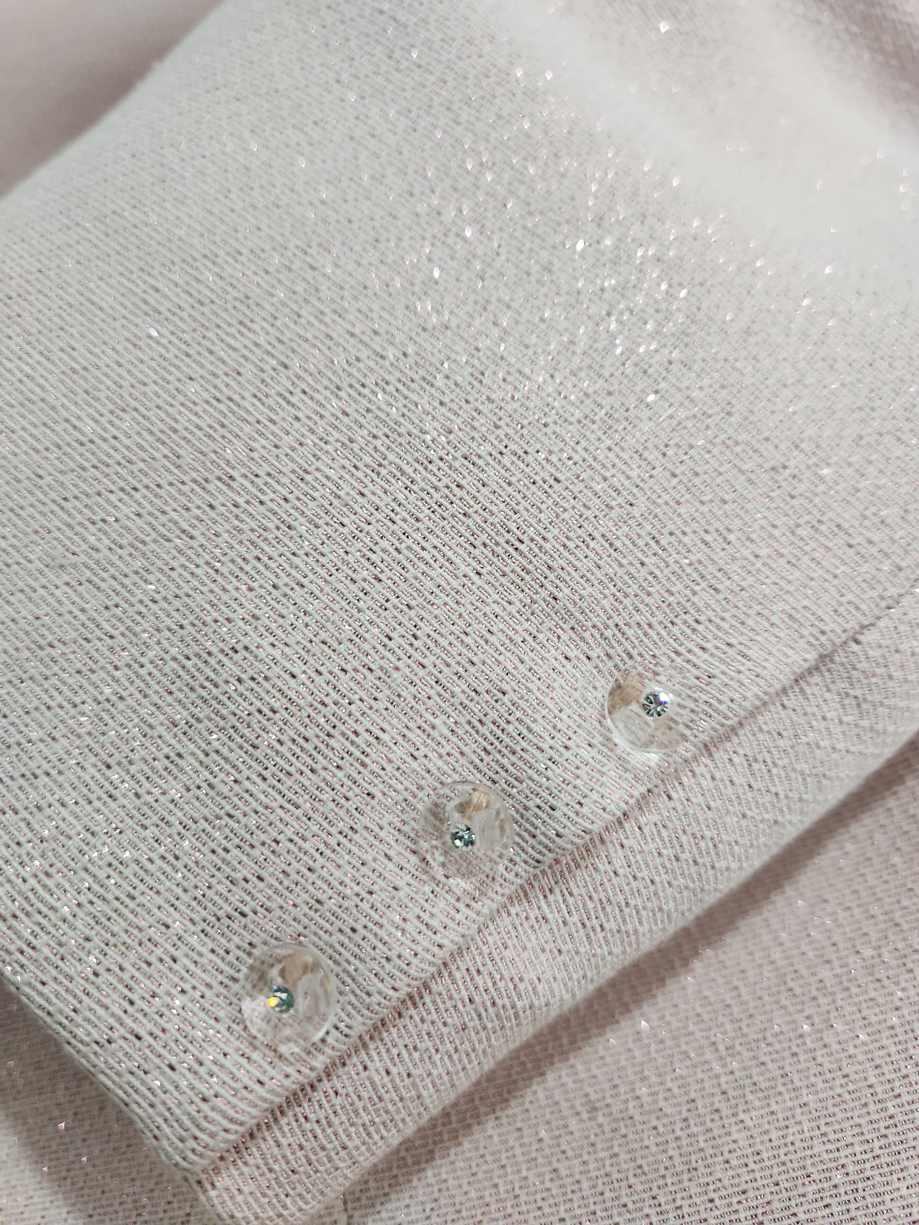 Close up of sleeve detail on the Sonia Pena pink dress and jacket, from Ever Elegant Melbourne.