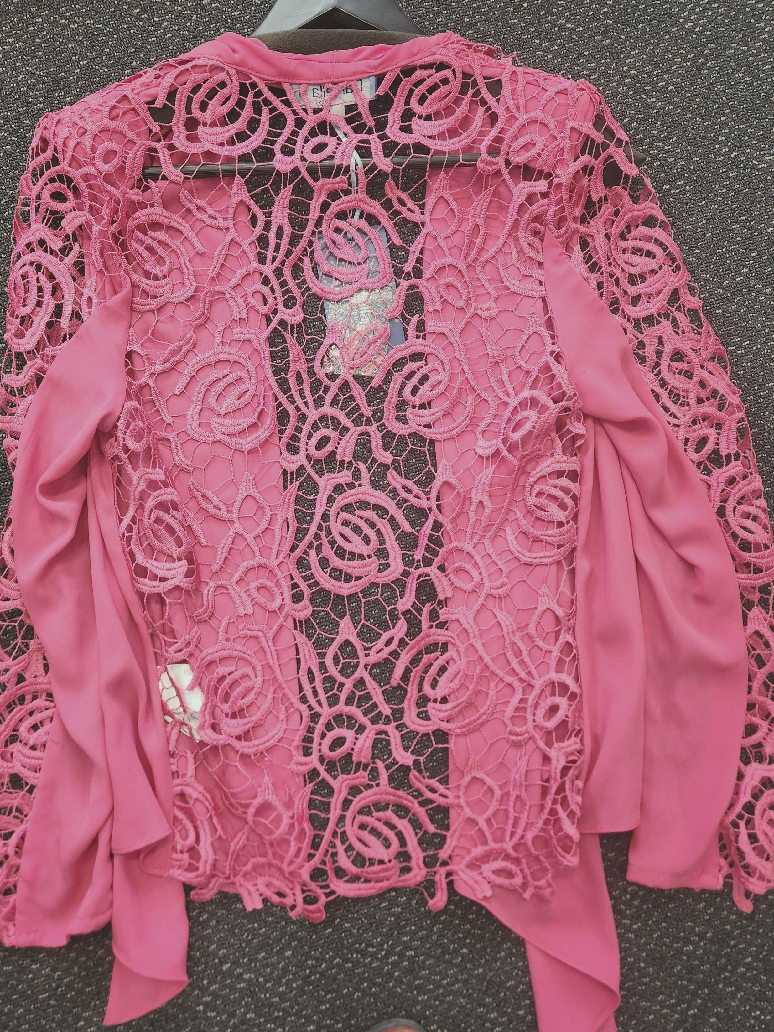 Fuchsia lace cover-up for mother of the bride outfits