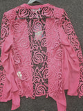 Fuchsia lace cover-up for mother of the bride outfits
