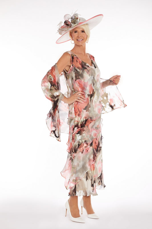 Lewis Henry -Hand painted silk  Dress & Jacket - 224-225