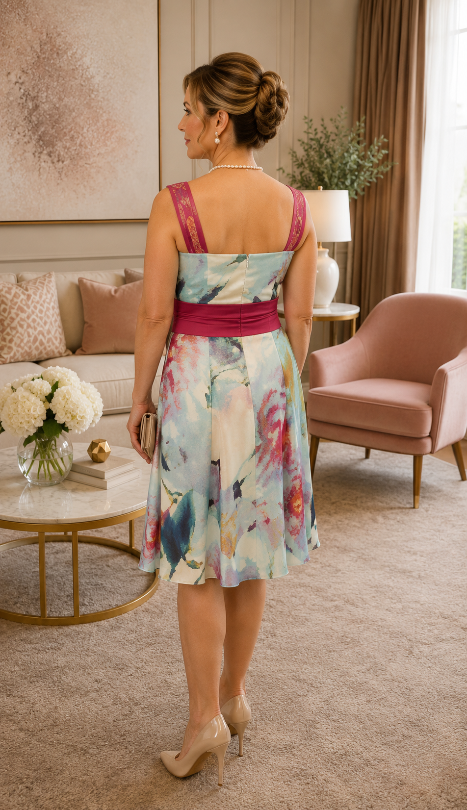 Zeila Print Mother of the Bride & Groom Dress with Bolero Jacket – Sale | 3019236