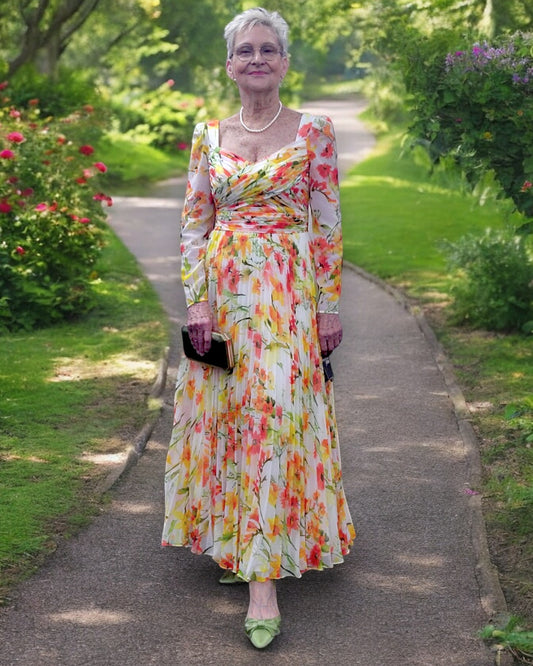 36066- Tea length Chiffon Dress is part of our Veni Infantino designer Dress collection.
