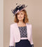 Condici Navy and Pink Couture Hat - Elegant Floral Headpiece for Special Events