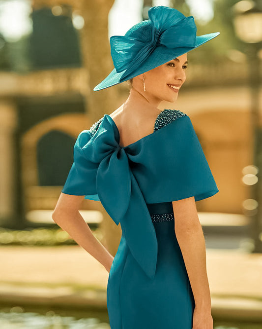 Couture Club Bardot mother of the bride dress with pearl detail