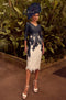 992343 from Veni Infantino Designer collection - Two tone guipure lace dress.NAVY