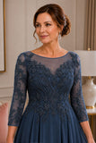 beaded lace and chiffon tea length formal mother of the bride dress.