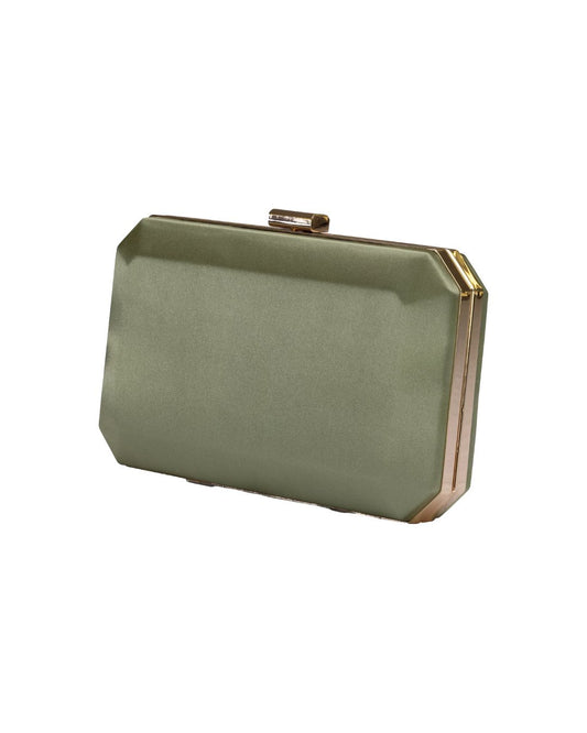 Olive satin Box Clutch - EBONY - part of our shoes and handbags collection