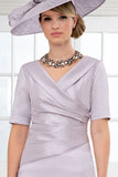 Ispirato Stretched Taffeta Dress in soft lilac, part of our  designer dress range, ISH821.