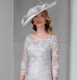 Ispirato's ISJ903 Silver Brocade Dress & Coat, part of our Ispirato designer range | ISJ903