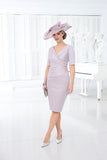Ispirato Stretched Taffeta Dress in soft lilac, part of our  designer dress range, ISH821.