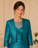 Ispirato Deep Jade Cropped Jacket | Matching ISH908