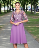 Lizabella Dress,  Below knee Chiffon Skirt & Lace Bodice.  2918.-Last one size 18