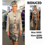 Sonia Pena Dress and jacket - 2130023 - Size  10 and 20 -Silver-Grey