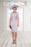Ispirato Stretched Taffeta Dress in soft lilac, part of our  designer dress range, ISH821.