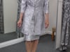 Condici Designer Range: Finely Tailored Silver Brocade Dress and Coat - 11421