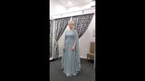 Couture Club 1G1G8 Dusty Blue Beaded Cape Gown – Mother of the Bride or Groom -1G1G8