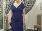 Couture Club 1G210 Royal Blue Crepe Gown – Mother of the Bride or Groom