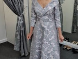 Video of an Elegant pink silver brocade mother of the groom dress available from Ever Elegant Melbourne