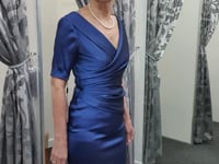 Video of the Stretch taffeta mother of the groom outfit with shawl collar