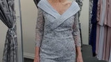 Elegantsiilver Beaded Lace Dress from our Veni Infantino designer range| 991908.