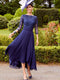 Veni Infantino - Dress -29811B-Navy - Ever Elegant