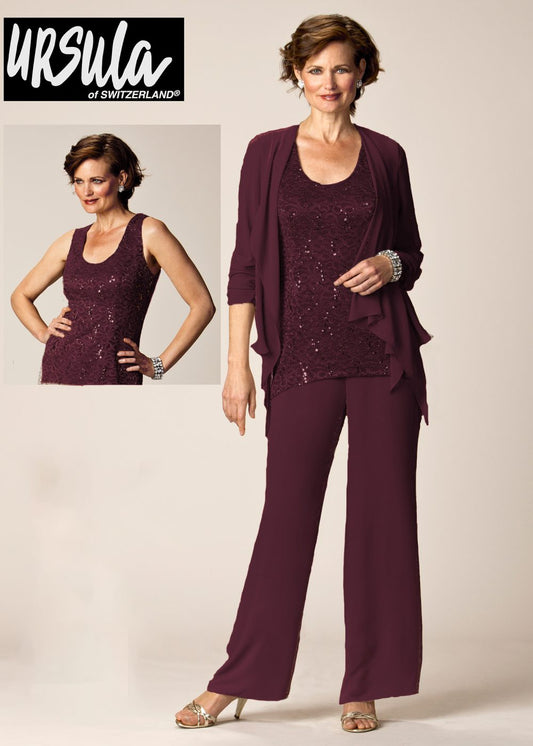 Stunning Chiffon and lace Pant Suits part of our pus size Pant Suit  collection, 41268