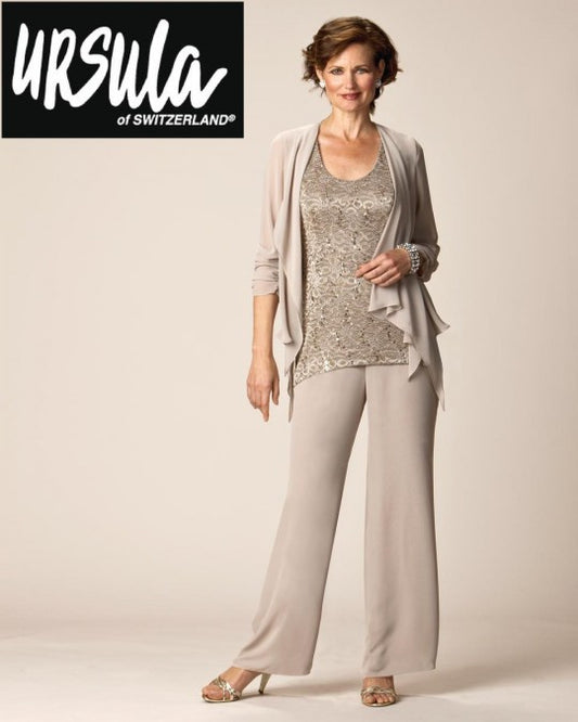 Ursula - Pant suit -41268- Gold- Size 22W - Ever Elegant