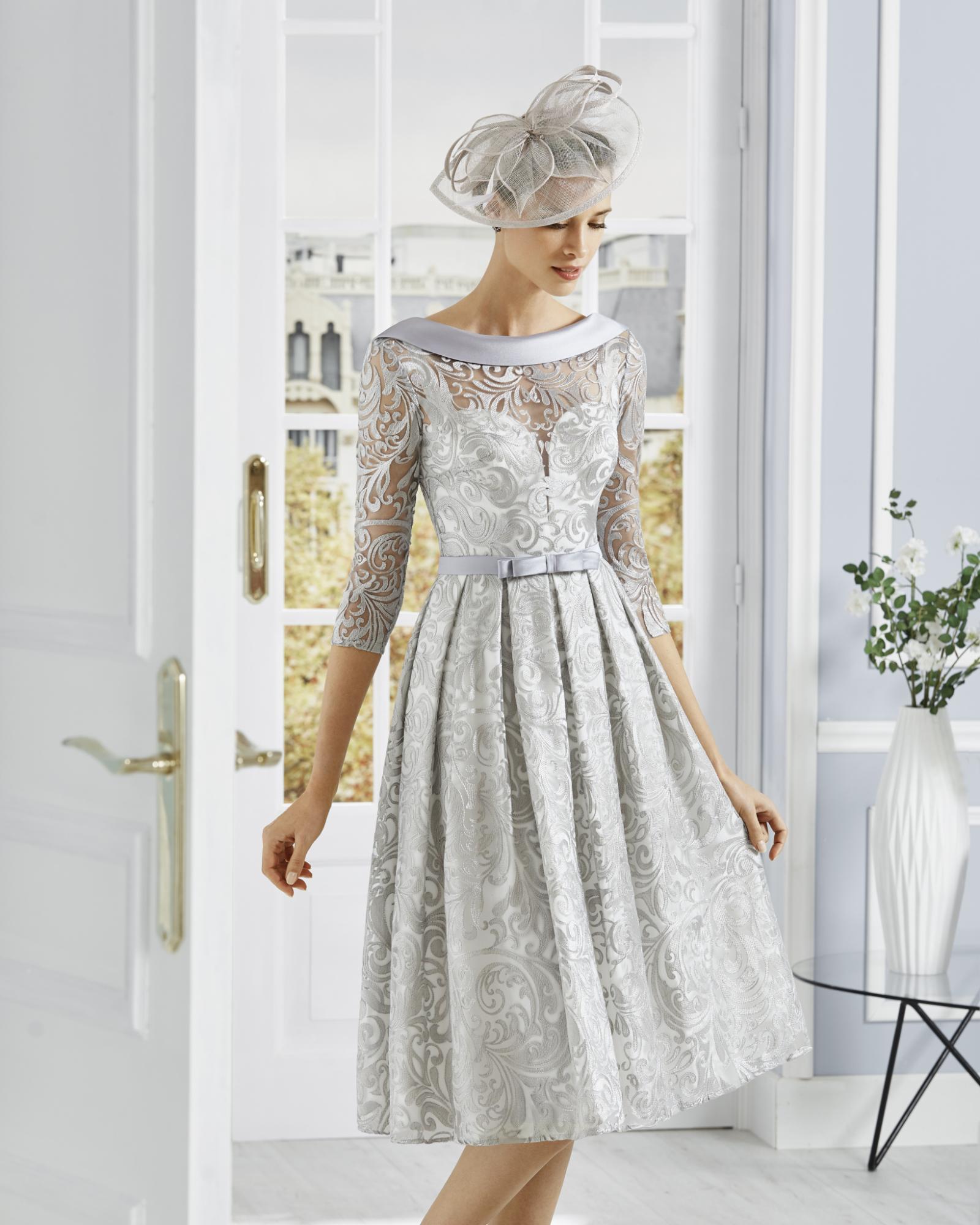 Couture Club - Dress - 4G150 -silver & navy - Ever Elegant