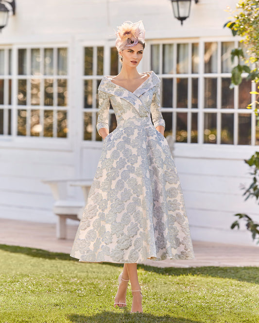silver brocade dress Fairy Tale Silver Brocade Gown Evening Dress for Women