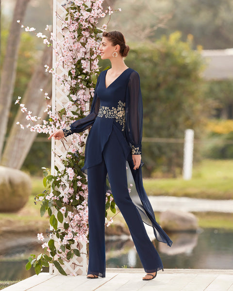 4G343 Navy Couture Club Special Occasion Trouser Suit
