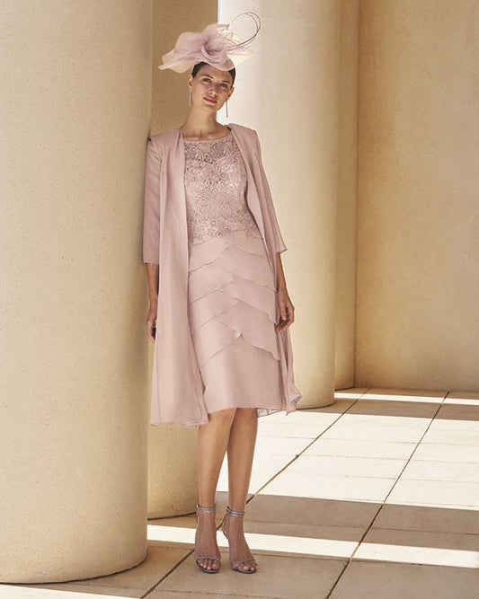 Couture Club - 7G2E2 - Dress & Coat - Pink - Ever Elegant