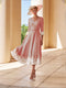 Couture Club - Dress - 7G1C3  - Pink and Ivory - Ever Elegant