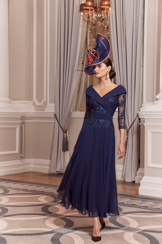 Veni Infantino - Dress -992013-Navy - Ever Elegant