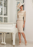Veni Infantino  - Dress - 991534 - Almond and Ivory - Ever Elegant