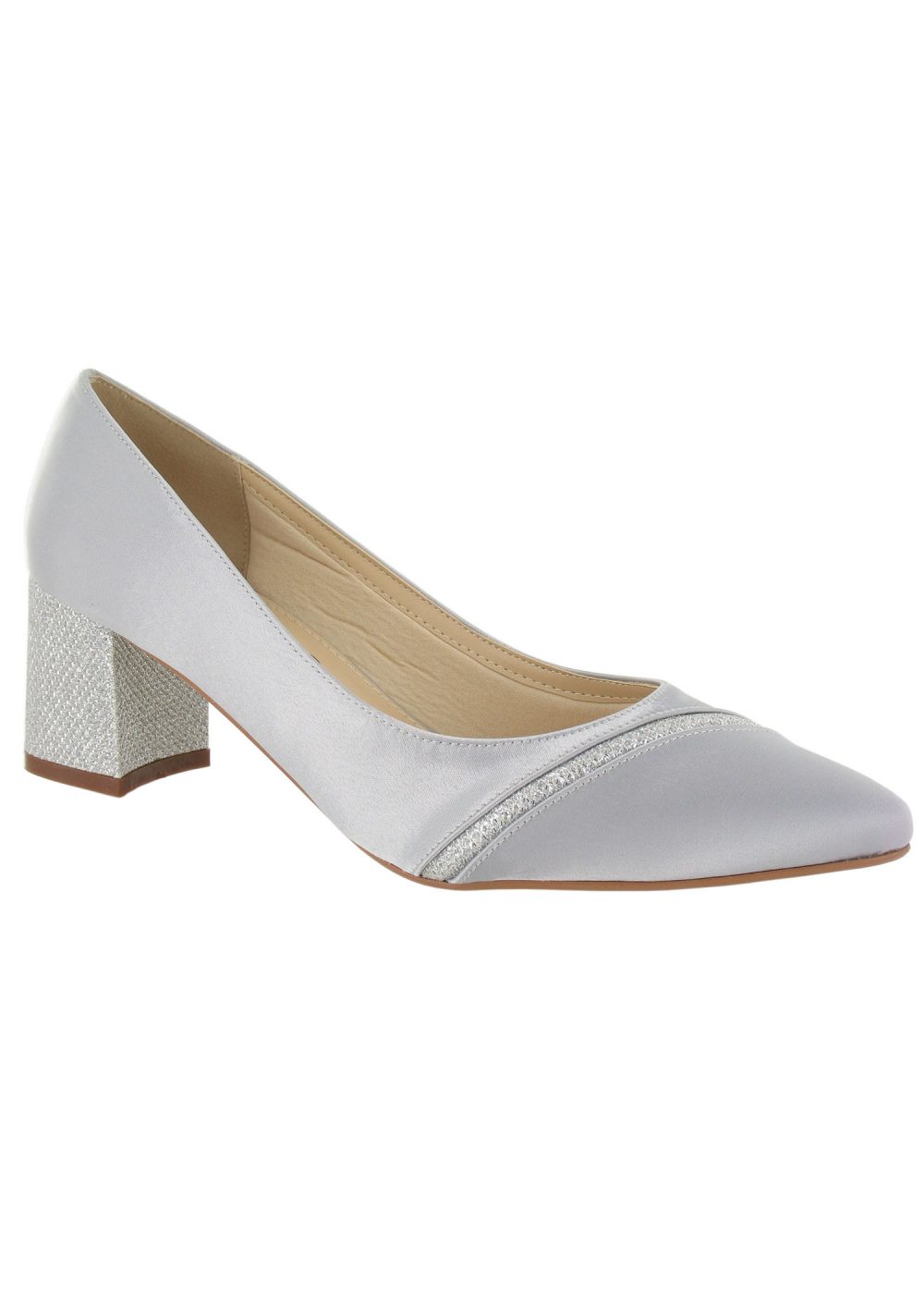 comfortable low heel silver dress shoes Lexus Silver Satin Shoes – Low Heel Occasion Shoes Australia